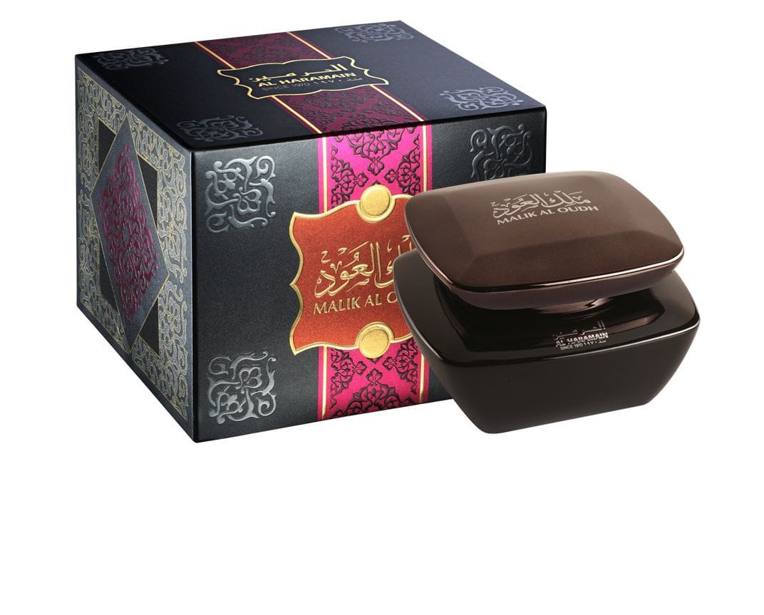 Al Haramain Malik Al Oudh, a premium 75-gram Bukhoor incense