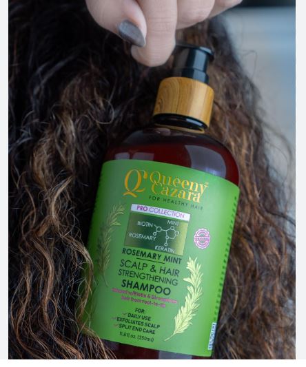 Queeny Cazara Biotin & Rosemary Mint Scalp & Hair Strengthening Conditioner (350ml) – Wholesale & Bulk Export