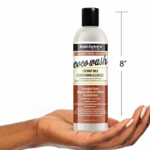 Aunt Jackie's Coconut Crème Recipes Coco Wash Coconut Milk Conditioning Cleanser - 12oz (355ml) Bulk Wholesale