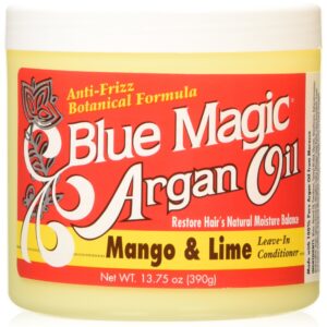 Blue Magic Argan Oil Mango & Lime Anti-Frizz Botanical Formula Leave-In Conditioner (13.75 oz / 390g) – Wholesale & Bulk Export