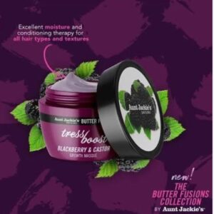 Aunt Jackie's Butter Fusions Tress Boost Blackberry & Castor Hair Growth Masque - 8oz (227g) Bulk Wholesale