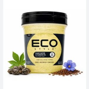 Eco Style Black Castor Oil & Flaxseed Professional Styling Gel - Max Hold 10 (8oz / 236ml) Bulk Wholesale