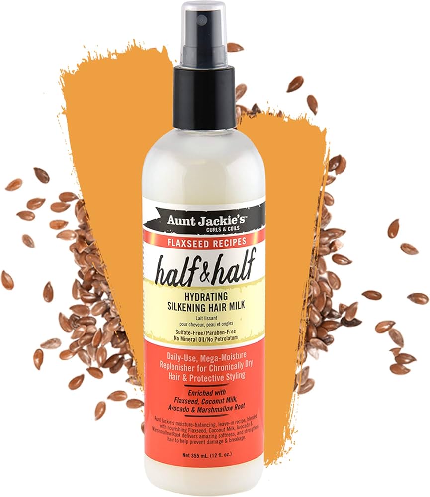 Aunt Jackie's Flaxseed Recipes Half & Half Hydrating Silkening Hair Milk - 12oz (355ml) Bulk Wholesale