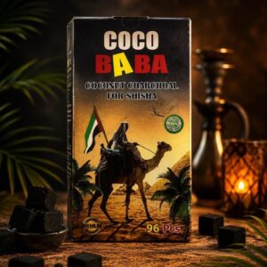 Wholesale Shisha Charcoal – COCO BABA 96 pieces per pack 1KG Carton