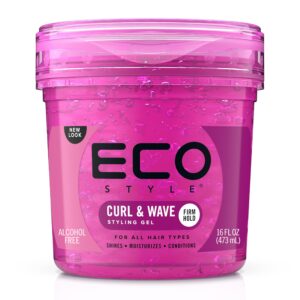 Eco Style Curl & Wave Professional Styling Gel - Pink Firm Hold 8 (8oz / 236ml) Bulk Wholesale