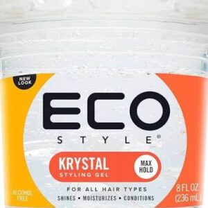 Eco Style Krystal Professional Styling Gel - Max Hold 10 (8oz / 236ml) Bulk Wholesale
