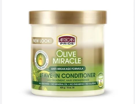 African Pride Olive Miracle Anti-Breakage Maximum Strengthening Leave-In Conditioner (15 oz / 425g) – Wholesale & Bulk Export