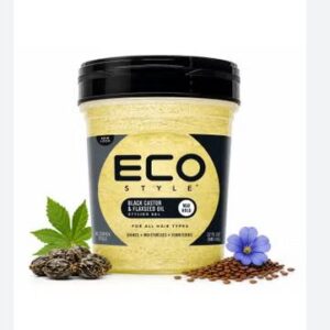 Eco Style Black Castor Oil & Flaxseed Professional Styling Gel - Max Hold 10 (8oz / 236ml) Bulk Wholesale