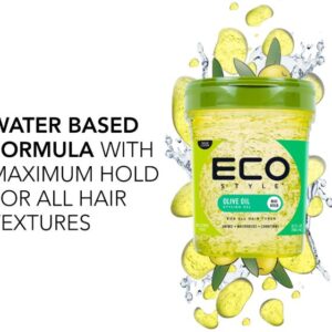 Eco Style Olive Oil Professional Styling Gel - Max Hold 10 (8oz / 236ml) Bulk Wholesale