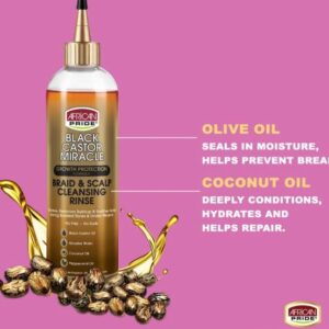 African Pride Black Castor Miracle Growth Protection Formula Braid & Scalp Cleansing Rinse (12 fl oz / 355ml) – Wholesale & Bulk Export