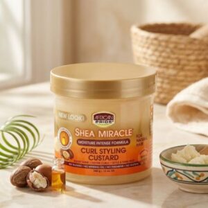 African Pride Shea Miracle Curl Styling Custard (12 oz / 340g) – Moisture-Intense Formula for Natural Hair