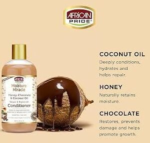African Pride Moisture Miracle Honey, Chocolate & Coconut Oil Repair & Replenish Conditioner (12 oz / 355ml) – Wholesale & Bulk Export