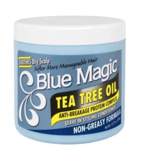 Blue Magic Tea Tree Oil Anti-Breakage Protein Complex Leave-In Styling Conditioner (13.75 oz / 390g) – Wholesale & Bulk Export